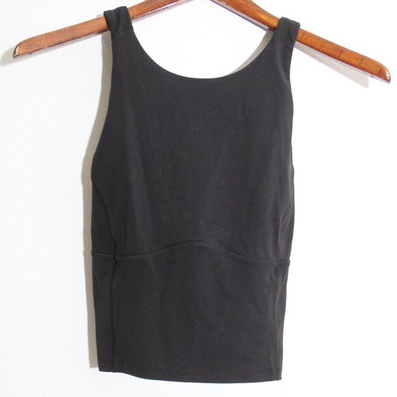 Lululemon Key to Balance Tank Top Black Keyhole Built-in-Bra Nulu High Neck Sz 4 - Picture 3 of 14
